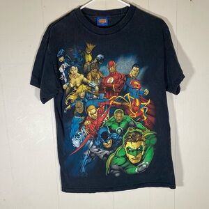 DC comics Justice League Y2K 2009 mens T-Shirt - Black‎ size medium unisex